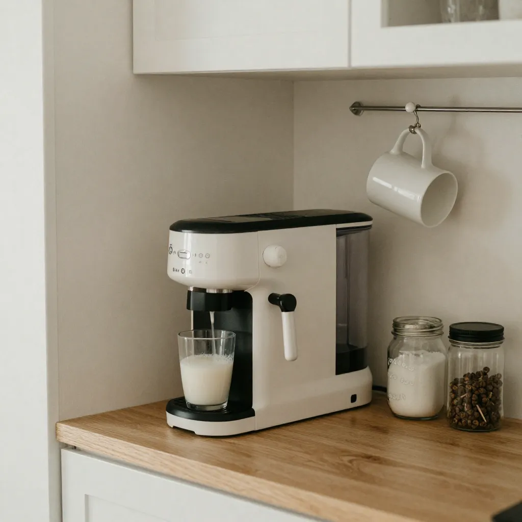 Natural lighting coffee station setup